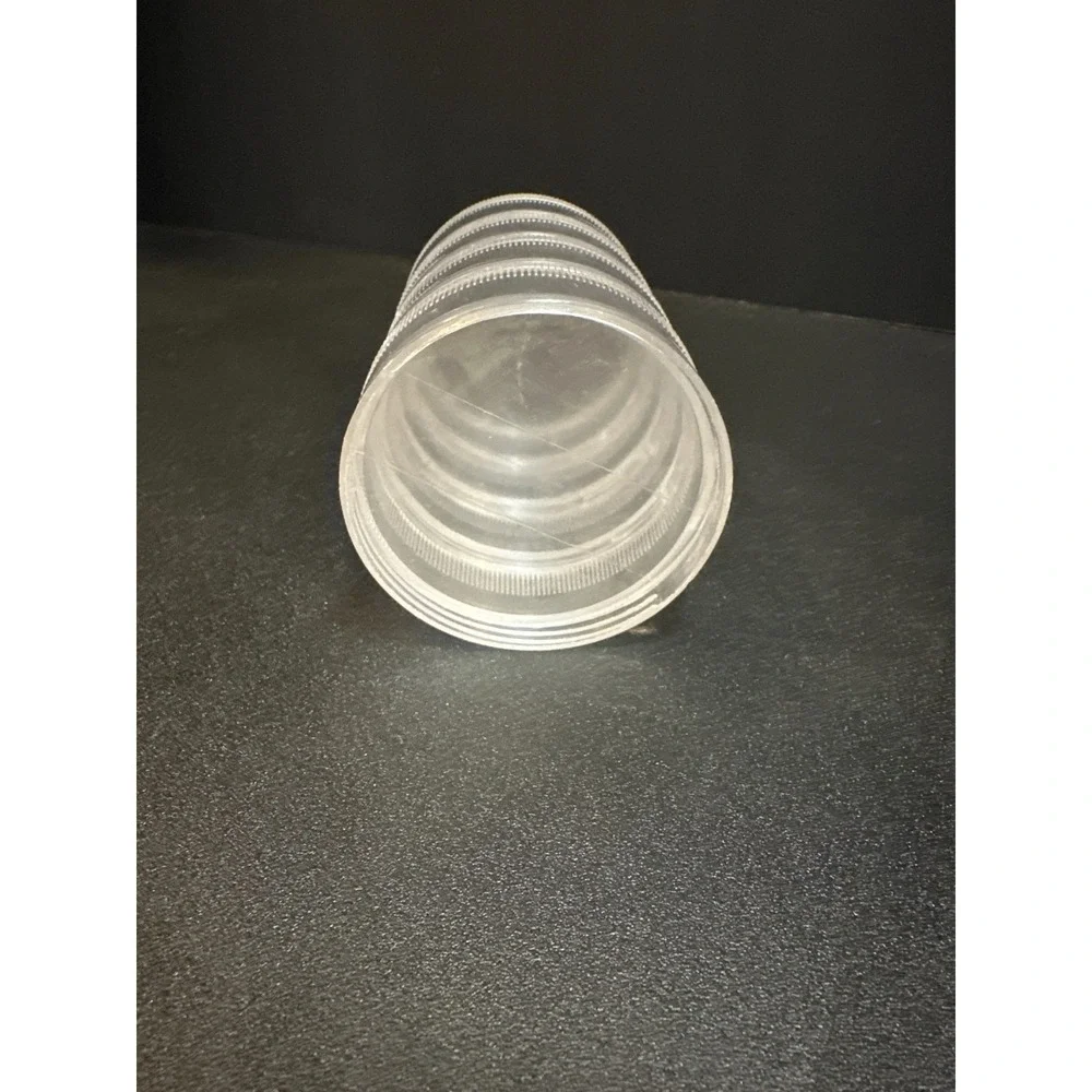 Vintage Clear Plastic Stackable Storage Container – 4 Tier Screw-Lid ~4.25
